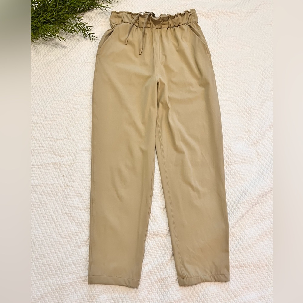 Lululemon Keep Moving Pant Women 4 High Rise 7/8 Full On Luxtreme Trench Khaki